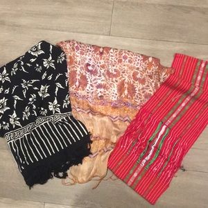 Indonesian three scarf bundle